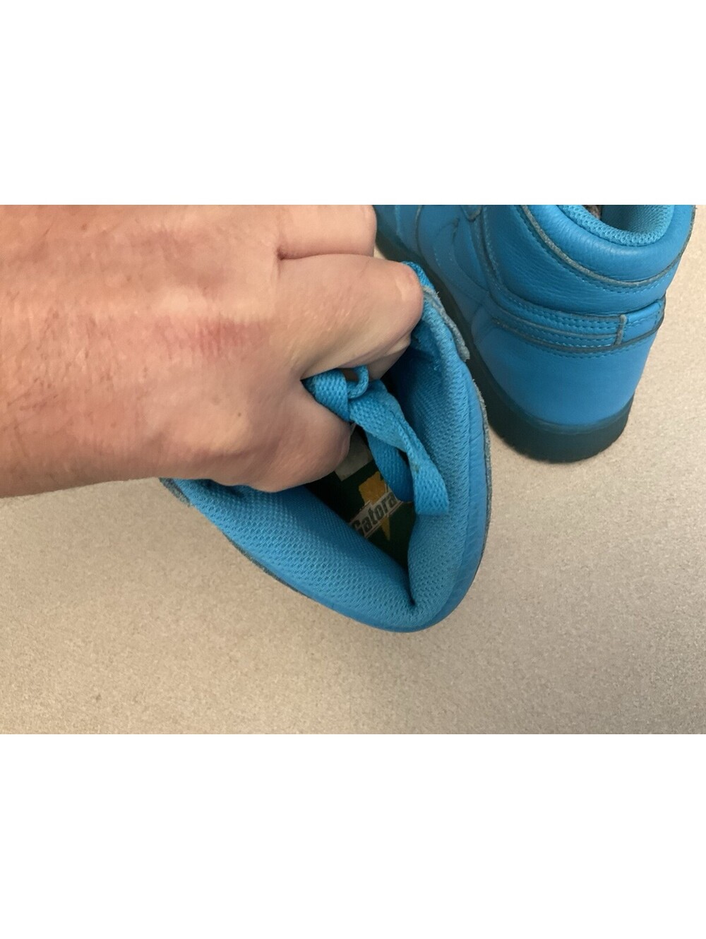 Youth’s Nike Air Jordan 1 Retro High OG G8RD Blue Lagoon GS Shoes. Size 5.5Y. - Picture 8 of 11